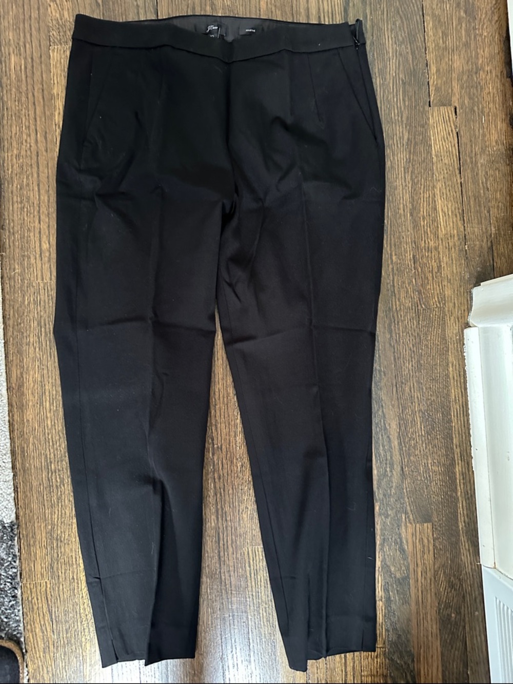NWT J.Crew Martie Pant in bi-stretch cotton; Black; Size 10